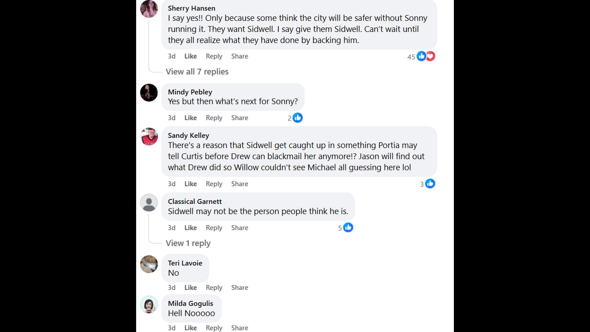 More fan reactions sharing the same sentiments (Image via Facebook/General Hospital Fans - Official)